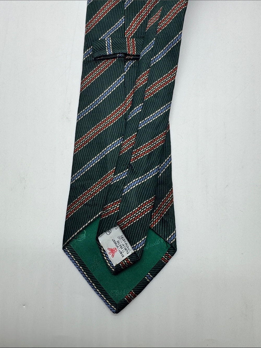 Turnbill & Asser 100% Silk Tie Classic Green Stripe Men's Tie #0037